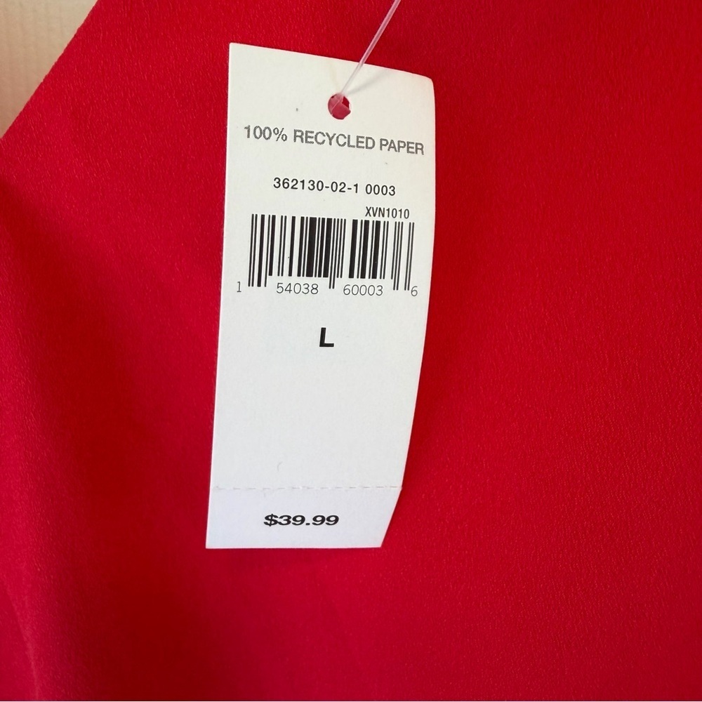 Gap V-neck keyhole Red Sleeveless Tank Top Size Large - Picture 5 of 6